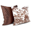 Brush Throw Pillow in White - 24" X 13"