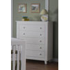 Gala 5 Drawer Chest in White