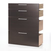 Pierce Office Storage Drawers with Two File Drawers in Coffee