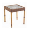 South Terrace Square End Table with Glass Top