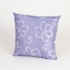 LuLu White Flower Pillow on Lavender Background