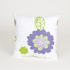LuLu Flowers Pillow on White Ground