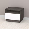 Allure End Table in White and Ebony