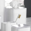 Mar-A-Lago Stripe Tissue Holder in White