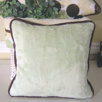 Minky Lemon Chocolate Polka Dot Pillow in Green