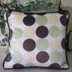 Minky Lemon Chocolate Polka Dot Pillow in Polka Dot