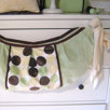 Minky Lemon Chocolate Polka Dot Toy Bag