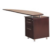 Curved Desk Return with Pencil-Box-File Pedestal