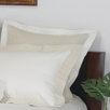 Yvonne Woven Euro Sham in White and Seashell