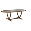 Vienna Glass 42" x 84" Oval Umbrella Table Top