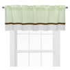 Metro Valance in Lime / White / Chocolate
