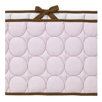 Quilted Circles Bumper Pad in Pink and Chocolate