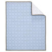 Quilted Circles Quilt in Blue and Chocolate