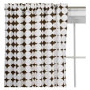 Reverse Dots Curtain Panel in White and Chocolate