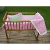 Summer Garden 3 Piece Cradle Bedding in Pink / Green