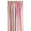 Mod Dots and Stripes Curtain Panel in Pink / Chocolate
