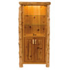 Traditional Cedar Log China Cabinet