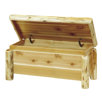 Traditional Cedar Log Blanket Chest