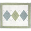 Blue and Green Argyle Accent Floor Rug