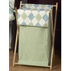 Blue and Green Argyle Laundry Hamper