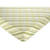 Leap Frog Collection Fitted Crib Sheet  - Plaid Print