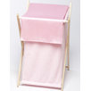 Pink Chenille and Satin Laundry Hamper