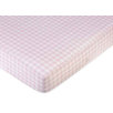 Teddy Bear Pink Fitted Crib Sheet in Pink Plaid Print