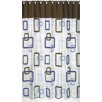Geo Blue Collection Shower Curtain 