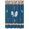 Surf Blue and Brown Shower Curtain