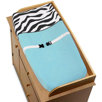 Turquoise Funky Zebra Changing Pad Cover