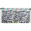 Turquoise Funky Zebra Window Valance