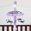 Purple Funky Zebra Musical Mobile