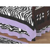 Zebra Purple Collection Toddler Bed Skirt 