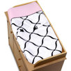Pink, Black and White Princess Changing Pad Cover
