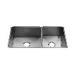 UrbanEdge Undermount Stainless Steel Double Bowl Kitchen Sink with Rear Drain Placement