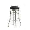 Retro 30" Backless Swivel Barstool in Bright Chrome