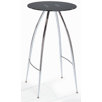 Cafe-320 Black Tempered Glass Bar Table in Chrome
