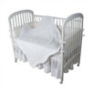 Crib Bumpers in White Eyelet / Pique