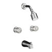 Coralais Bath and Shower Faucet Trim with Sculptured Acrylic Handles