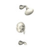 Finial Traditional Rite Temp Pressure Balancing Bath and Shower Faucet Trim 