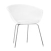 Duna Faux Leather Side Chair with Cushion
