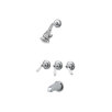 Series Three-Lever Handle Diverter Tub and Shower Faucet Trim 