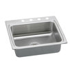 Gourmet 6" x 25" x 22" Stainless Steel Drop-In Single Bowl Kitchen Sink
