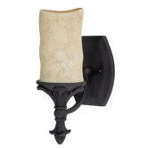 Mediterranean One Light Wall Sconce in Wrought Iron