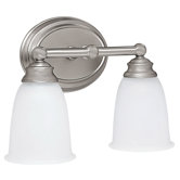 9.5" Two Light Bath Vanity in Matte Nickel