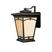 Dakota 9" One Light Outdoor Wall Lantern in Burnished Bronze