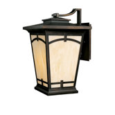 Dakota One Light Outdoor Wall Lantern in Burnished Bronze