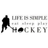 Life is Simple-Hockey Wall Decal