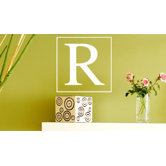 Single Square Monogram Wall Decal