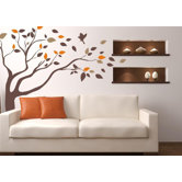 Windblown Tree Vinyl Wall Decal